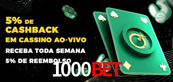 Promoções do cassino ao Vivo 1000BET